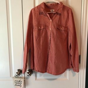 Old Navy Plus Size Salmon Button Down